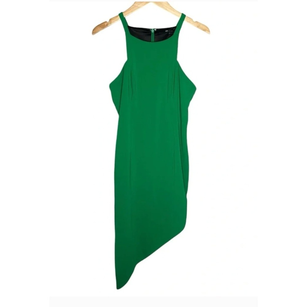 Jay Godfrey Benoit Asymmetrical Hem Dress – Emerald Green – Size 0